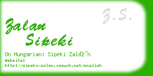 zalan sipeki business card